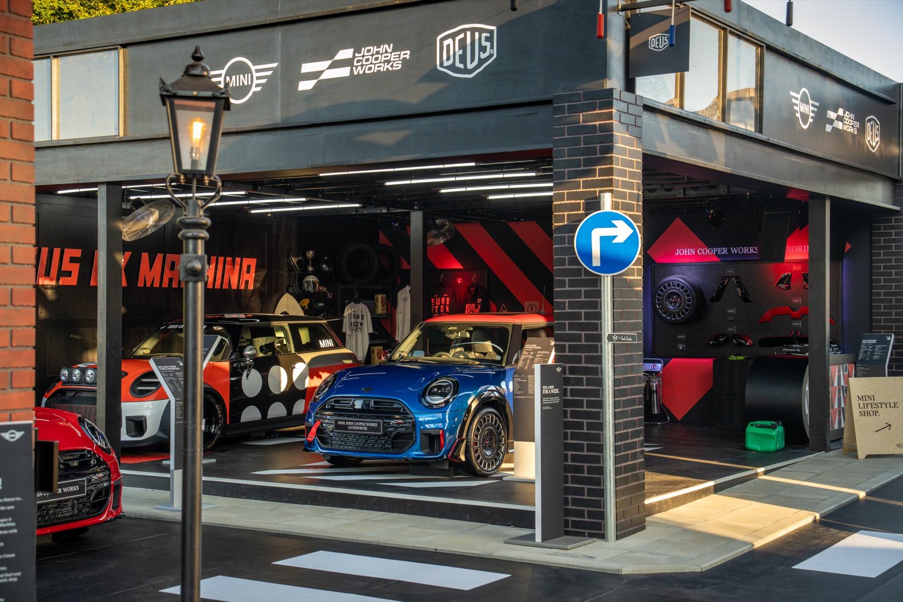 The MINI x John Cooper Works x Deus stand at Goodwood Festival of Speed